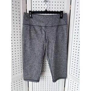 Victoria's Secret VSX Sport Knockout Capri Legging Heather Gray Pants Sz LG Crop